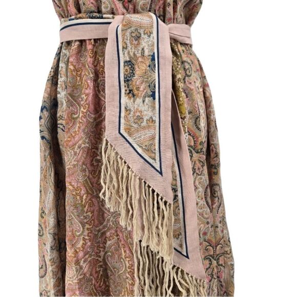 Zimmermann Freja Linen Halter Scarf Dress Size 3 - Picture 4 of 16